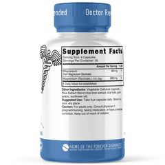 Close-up showing 480 mg elemental magnesium per serving from magnesium glycinate