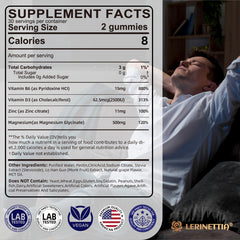 Close-up of magnesium glycinate gummy candy on white background