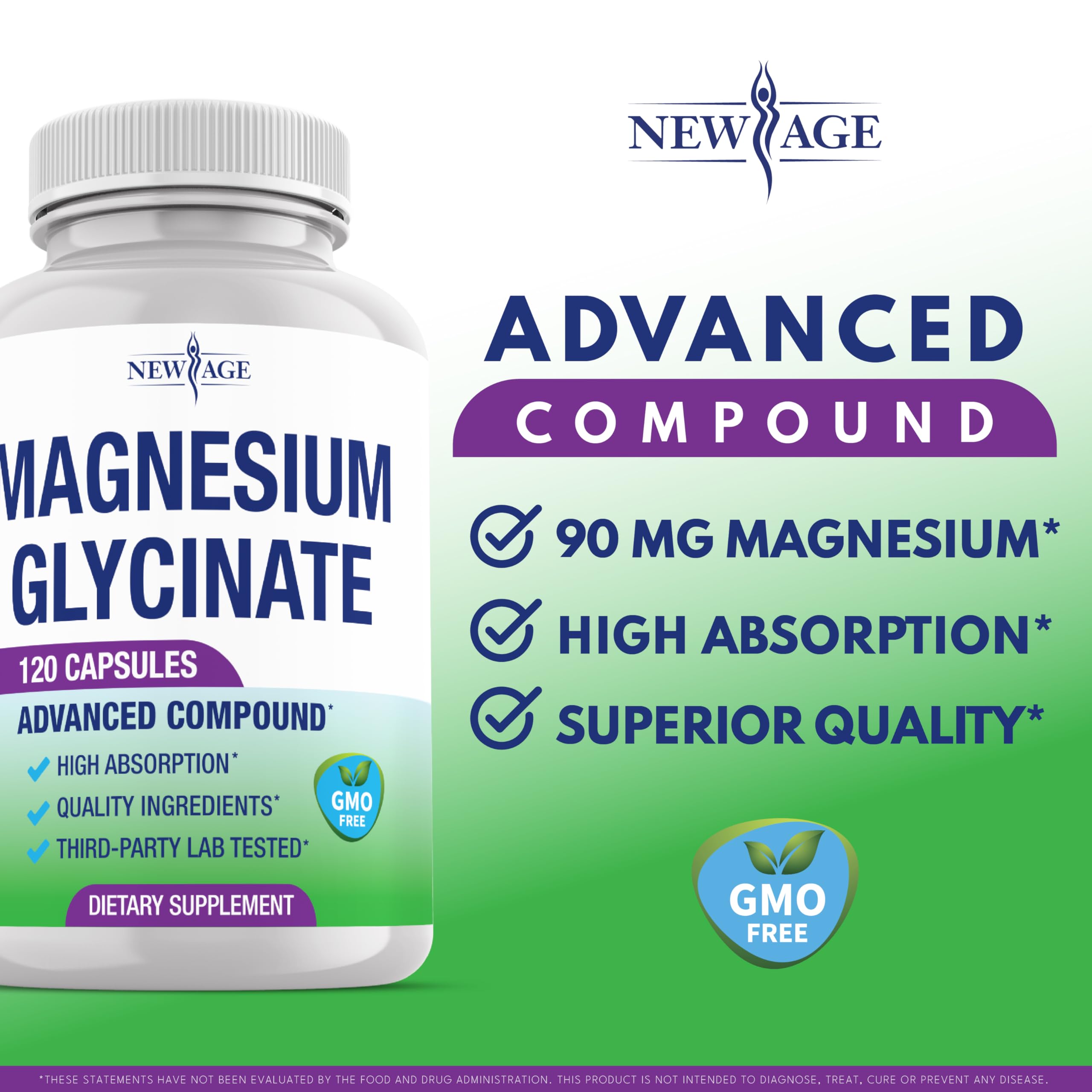 Close-up view of magnesium glycinate capsules (500mg each)