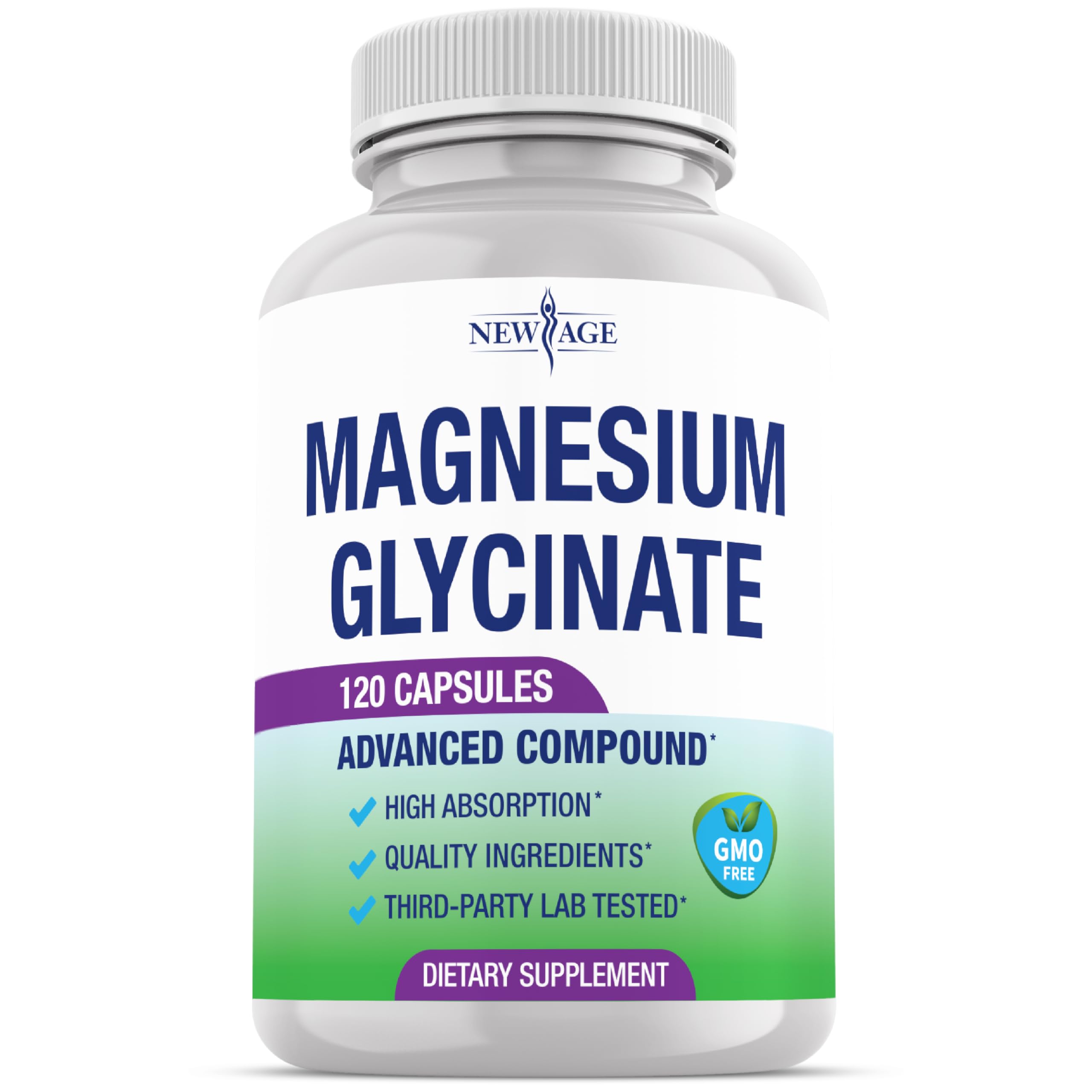 Magnesium Glycinate 500mg capsules – 120 count front view