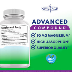 Magnesium Glycinate 500mg capsules – side view
