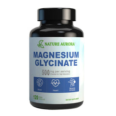 Bottle of Magnesium Glycinate 500mg capsules, 120-count