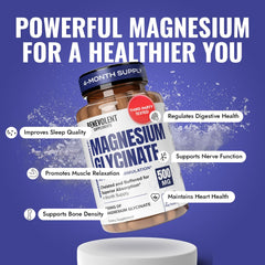 Close-up of Magnesium Glycinate 500mg capsules