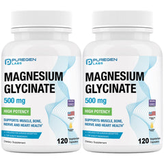 Bottle of Magnesium Glycinate 500mg Veggie Caps