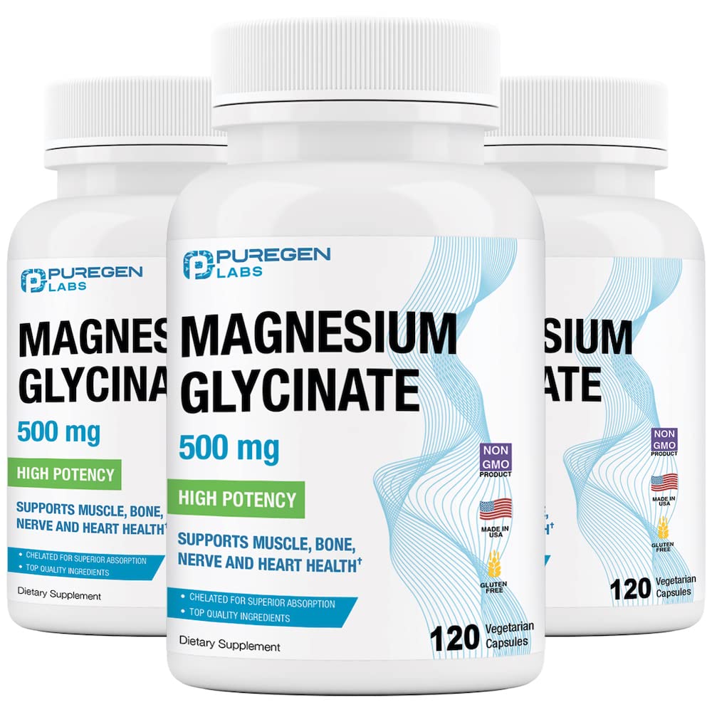 Magnesium Glycinate 500mg Veggie Caps bottle