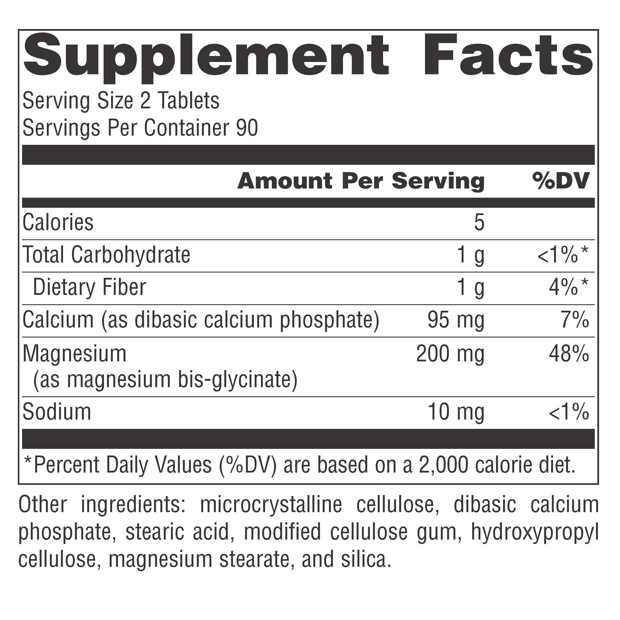 Magnesium Glycinate bottle on white background