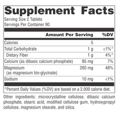 Magnesium Glycinate bottle on white background