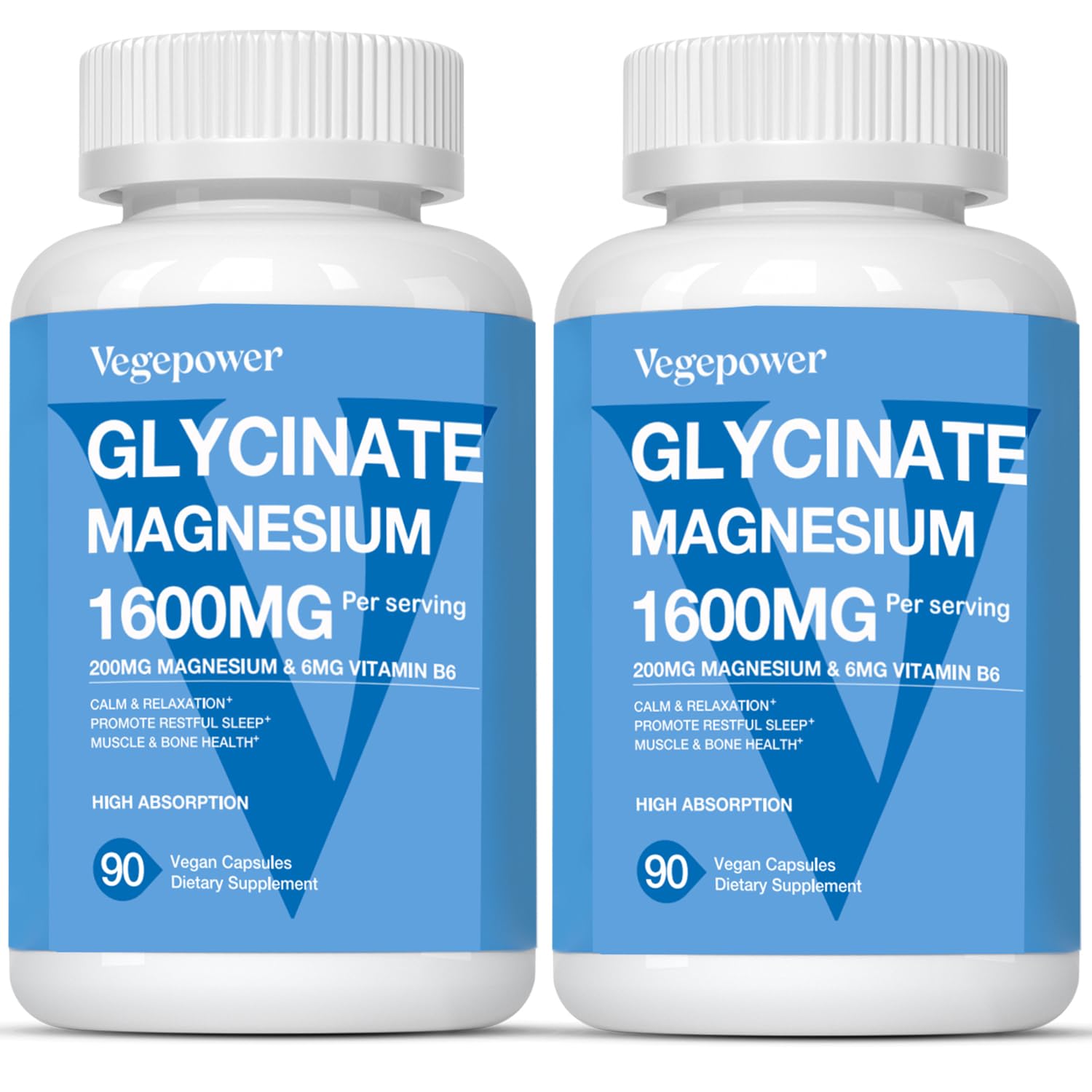 Vegepower Magnesium Glycinate Capsules bottle