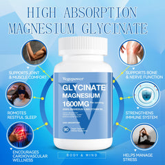 Label showing 200mg elemental magnesium per serving