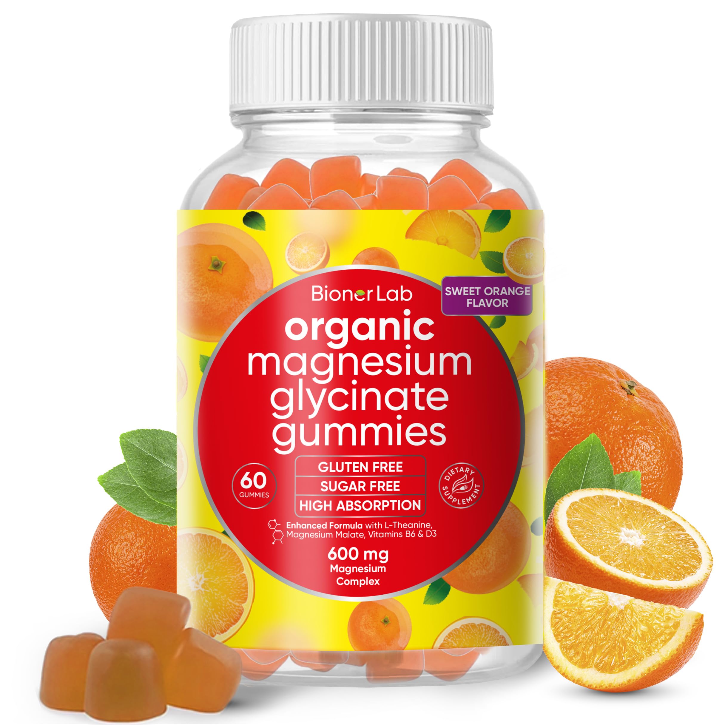 Hero image of Magnesium Glycinate Chewable Gummies with orange flavor