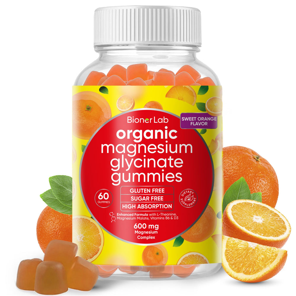 Hero image of Magnesium Glycinate Chewable Gummies with orange flavor