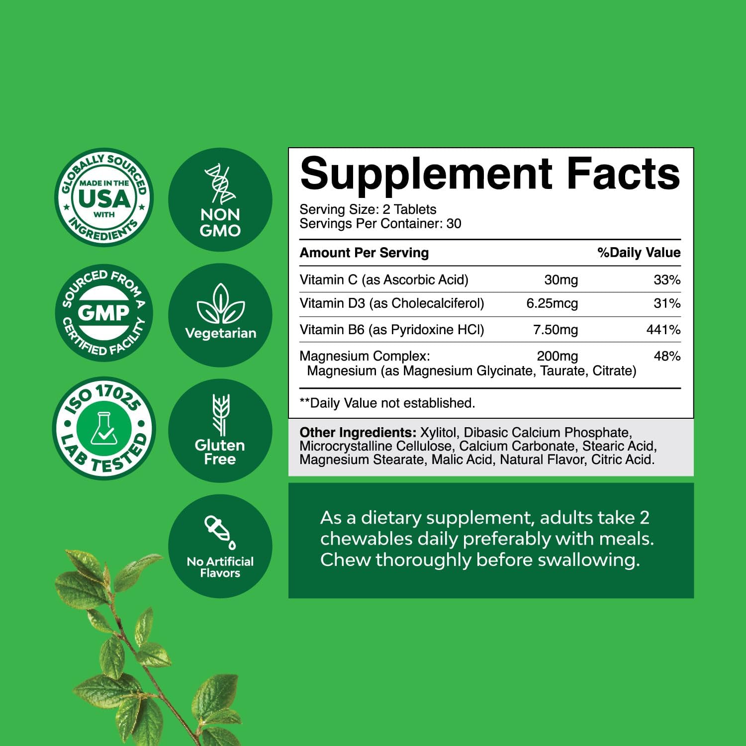 Graphic showing 3X magnesium glycinate citrate taurate complex