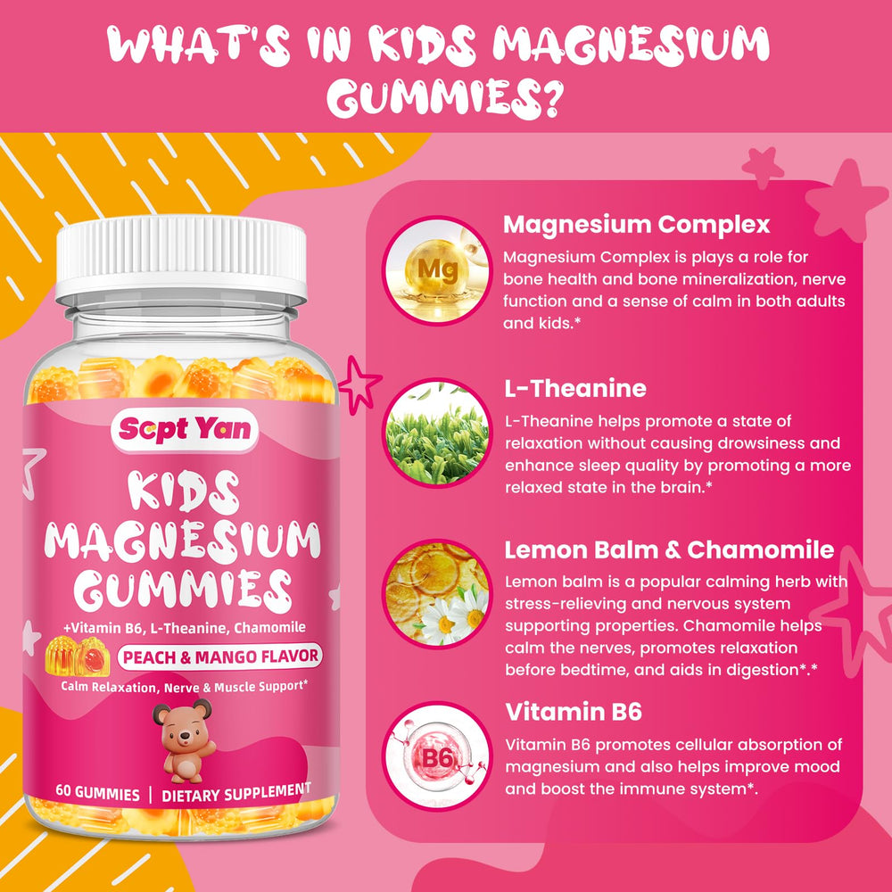 Magnesium glycinate and magnesium citrate for kids