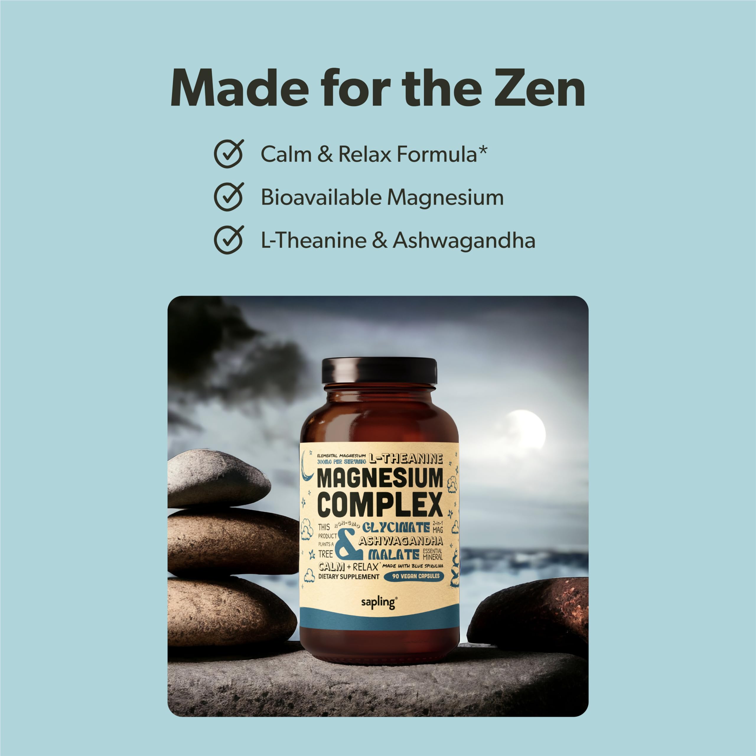 Close-up of chelated magnesium glycinate and malate ingredients