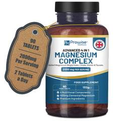 Bottle of Magnesium Glycinate Complex 4-in-1 2000mg per serving