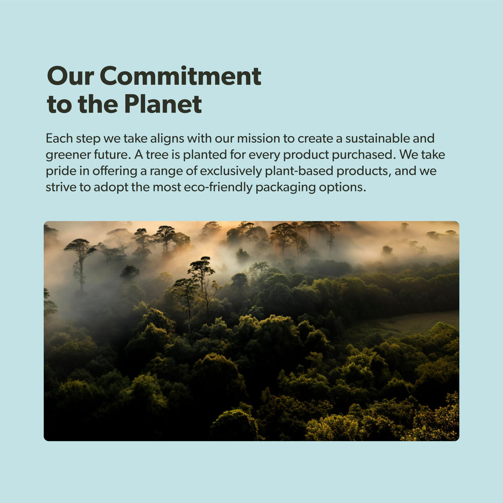 Eco-friendly packaging and tree-planting program for each purchase