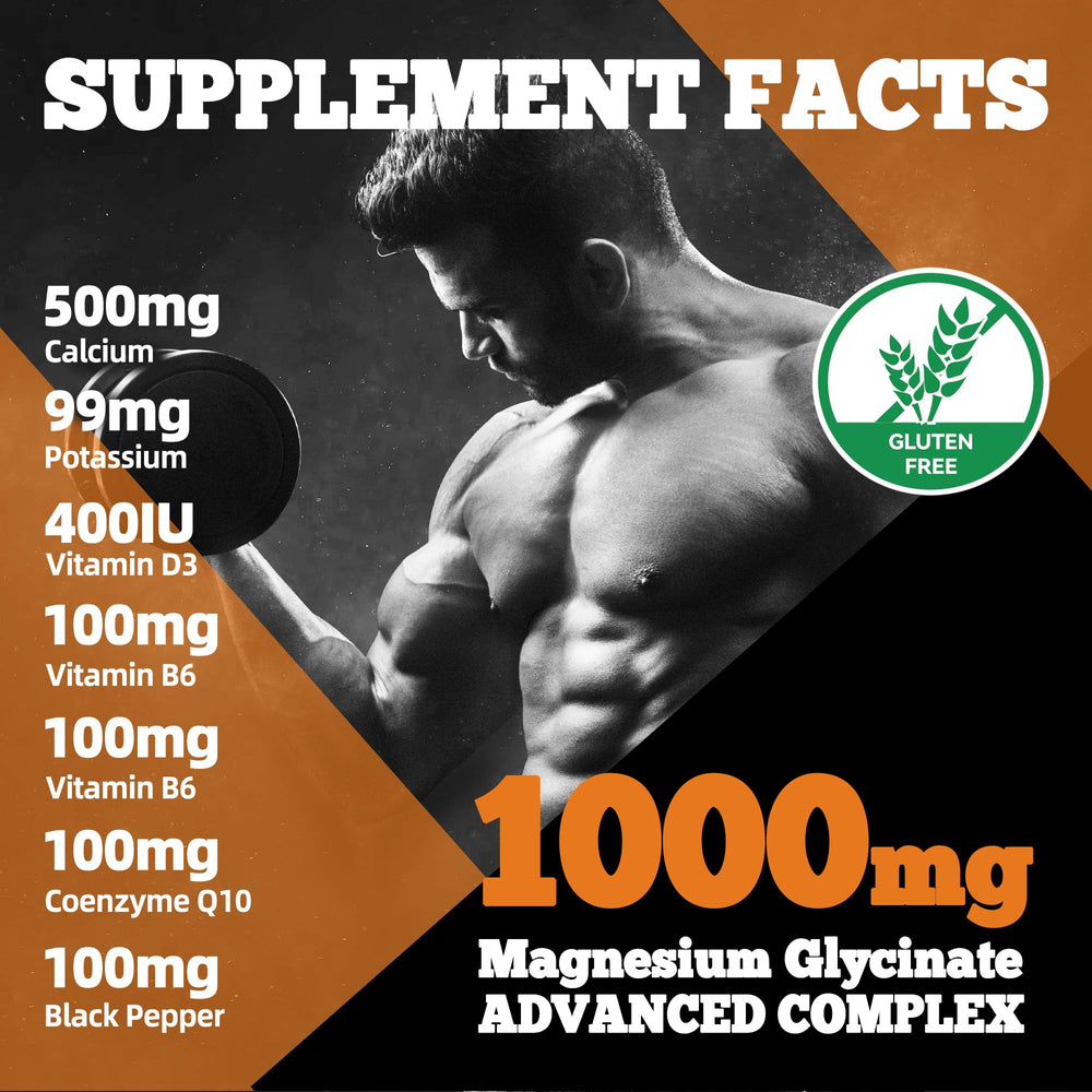 Supplement facts on Magnesium Glycinate Gummies label