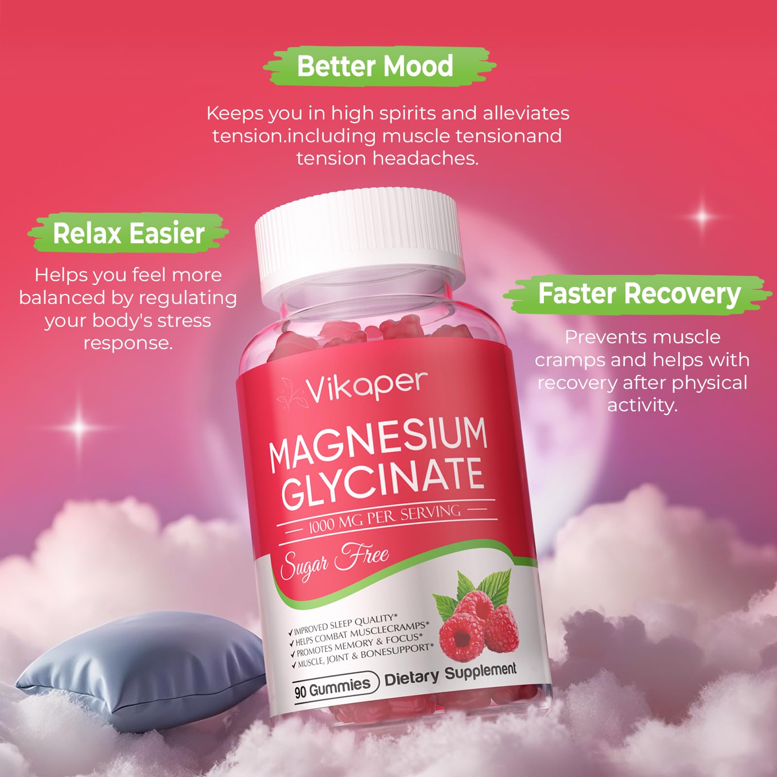 Nutrition label showing 1000 mg magnesium per serving