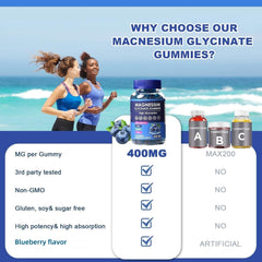 Supplement facts label for magnesium glycinate gummies