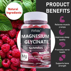 Product label showing magnesium glycinate 400mg