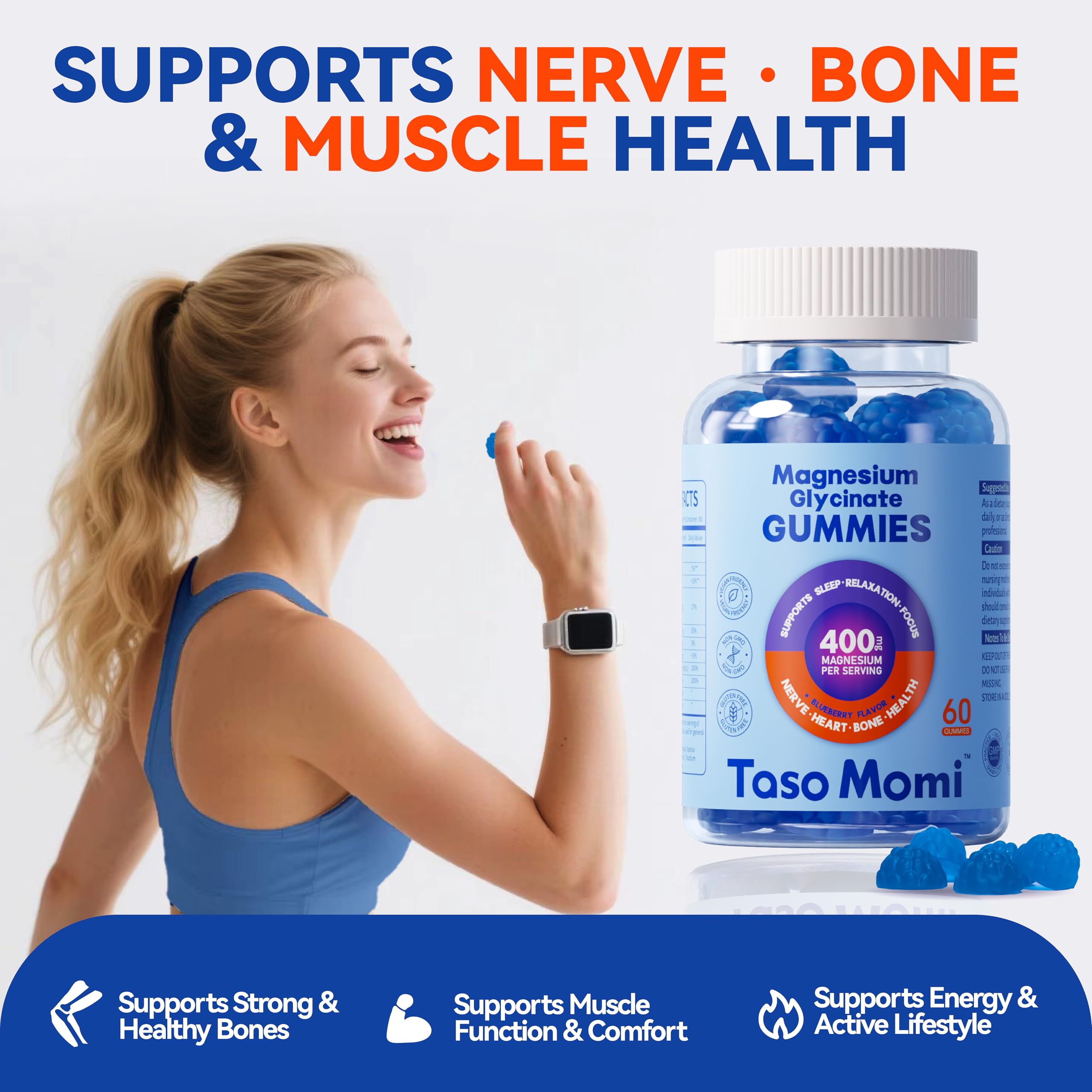 Adults and kids taking magnesium gummies as daily supplement