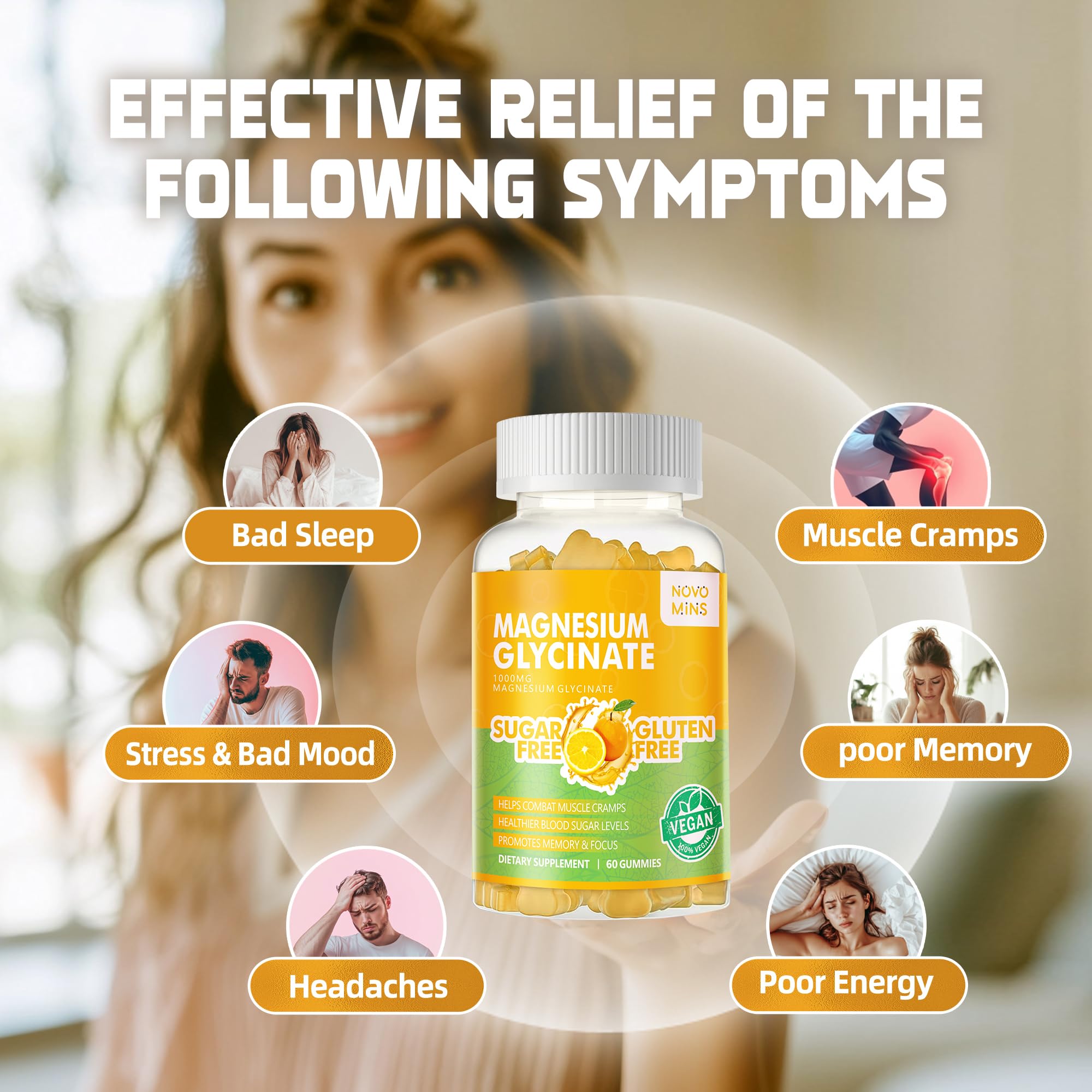 Ingredients list for Magnesium Glycinate Gummies 60