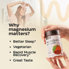 Product label highlighting 600 mg magnesium and vitamin D