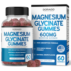 Bottle of Magnesium Glycinate Gummies with 60-count package