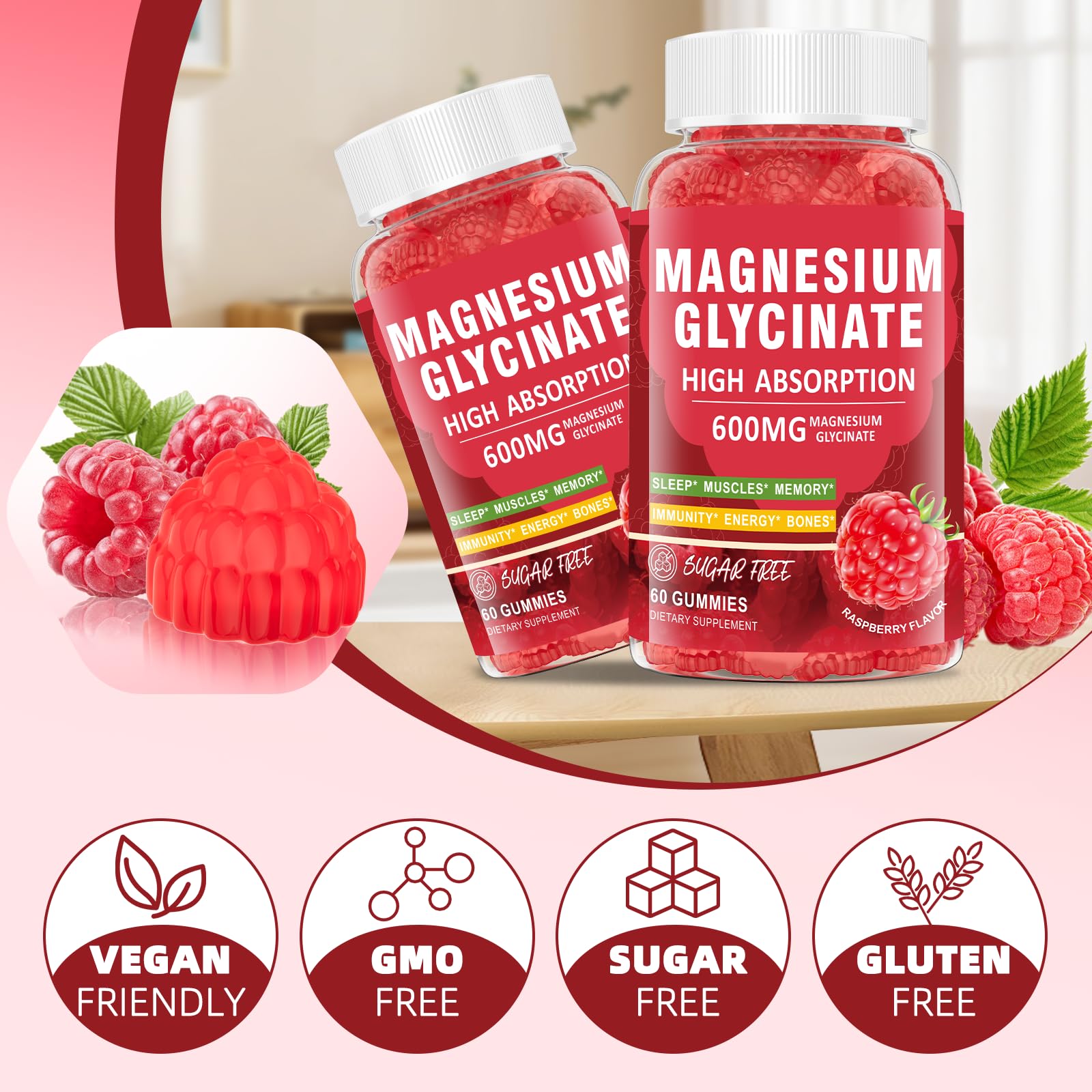 Gummies spilled on a white surface showing texture