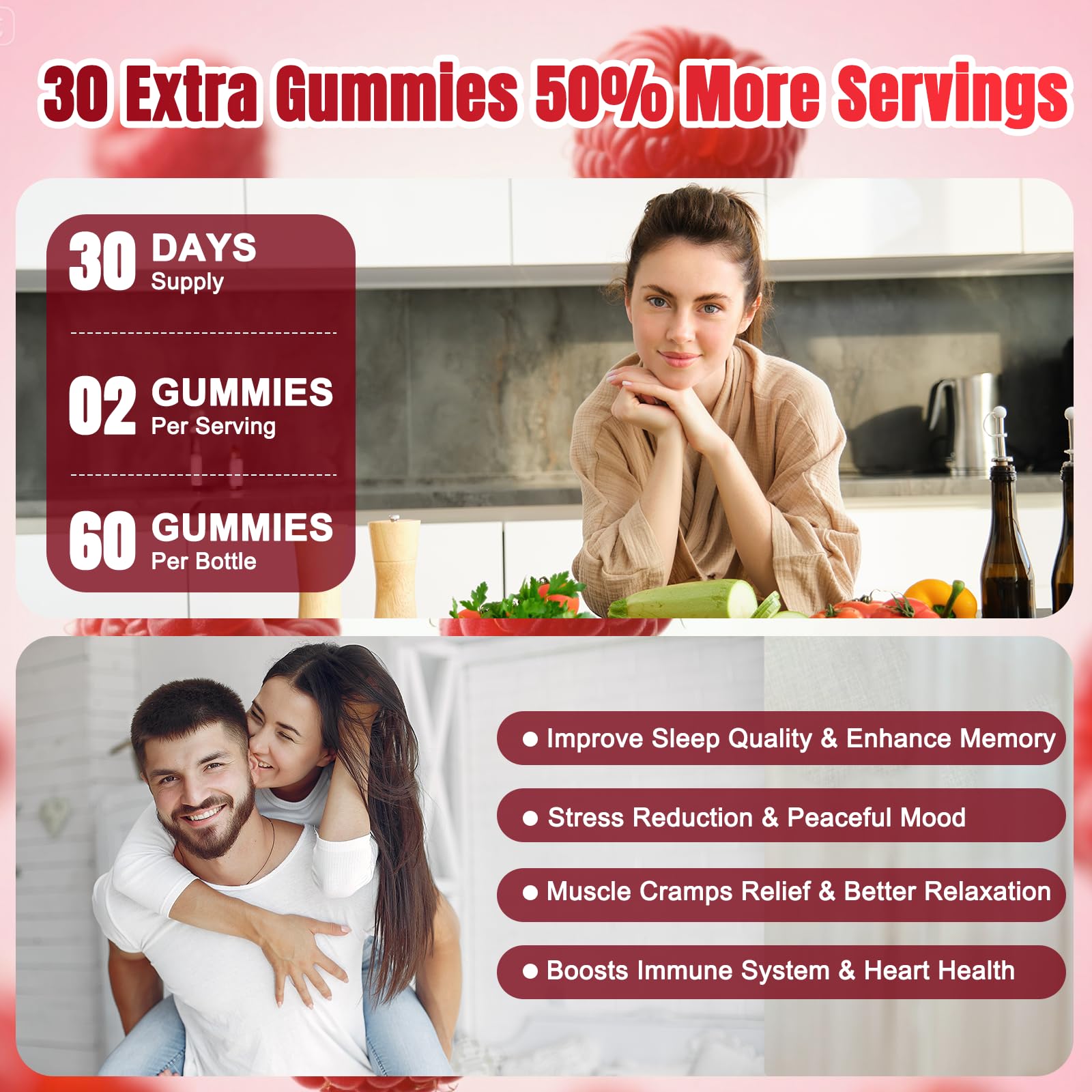 Non-GMO vegan-friendly gummy ingredients label on bottle