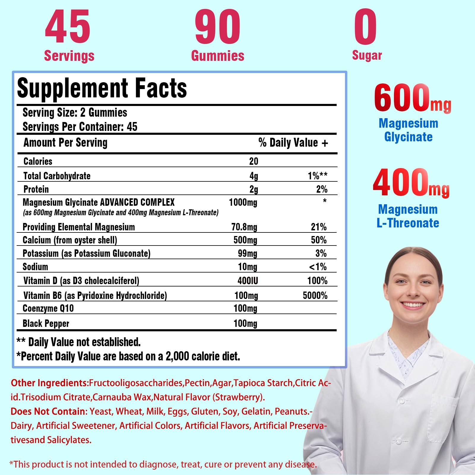 Close-up of Magnesium Glycinate Gummies texture