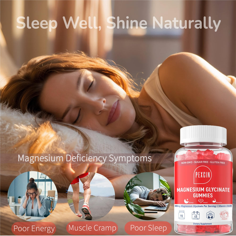 Sugar-free fruit-flavored magnesium glycinate gummies close-up