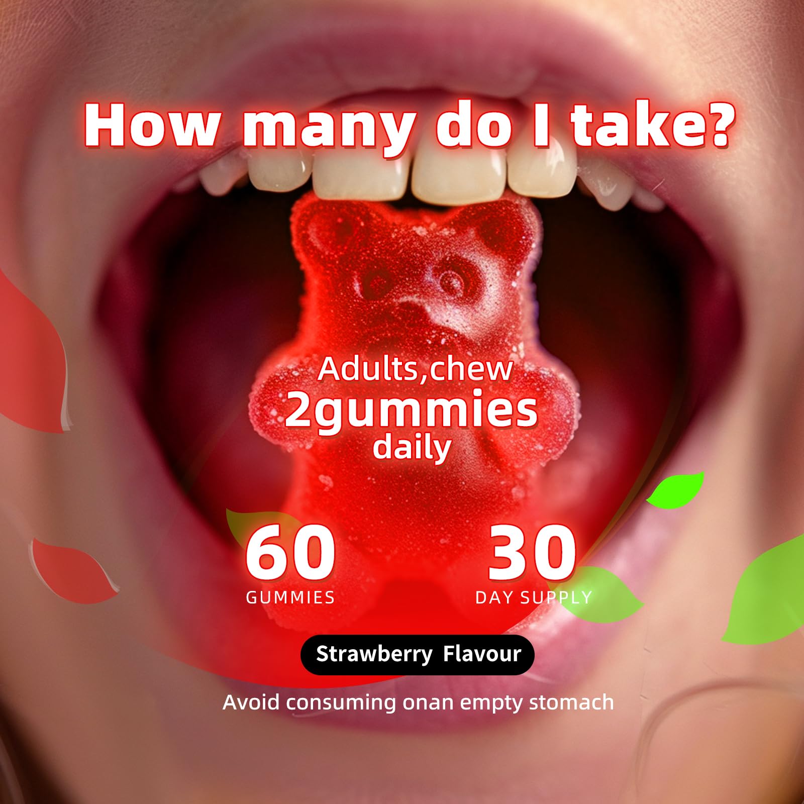 Gummies featuring CoQ10, vitamin D and B6 on the label