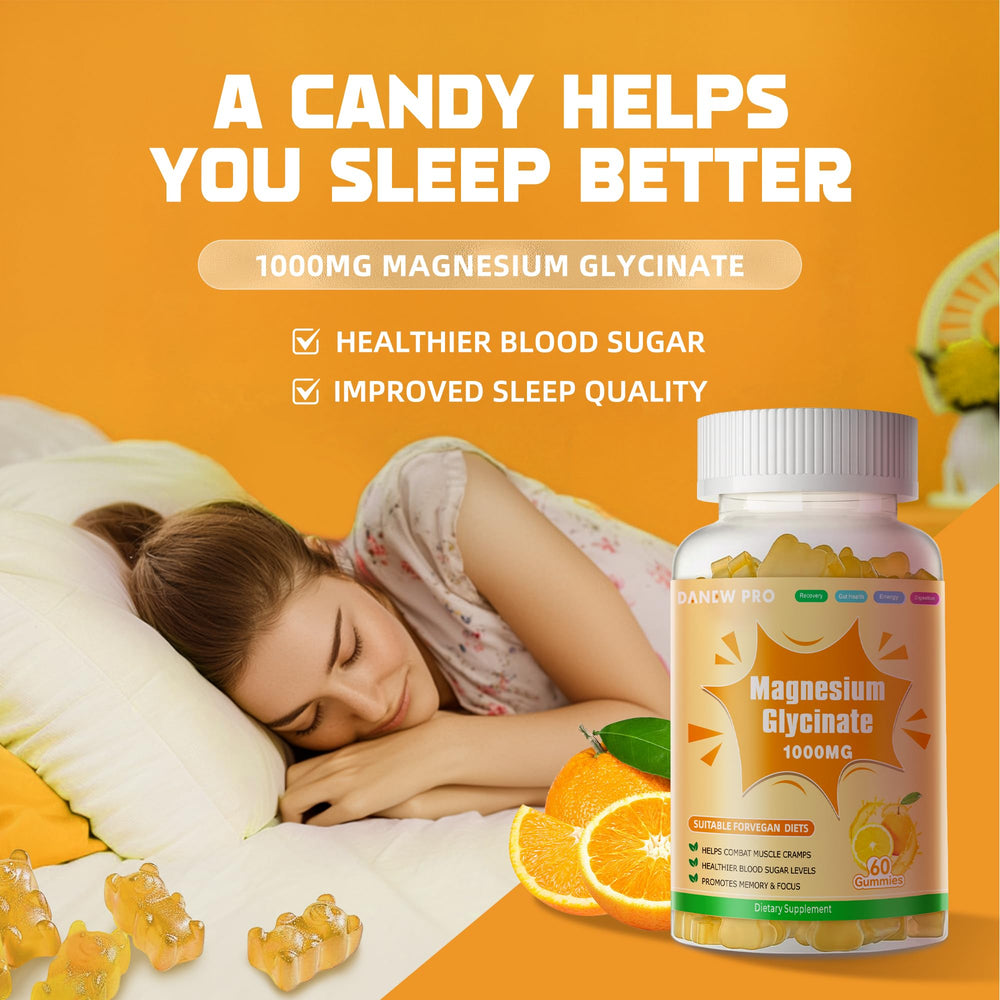 Serving suggestion showing two gummies per day