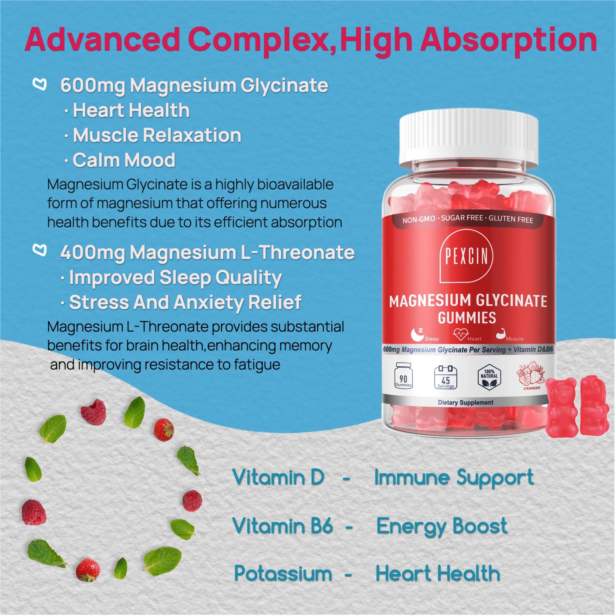 Jar of Magnesium Glycinate Gummies