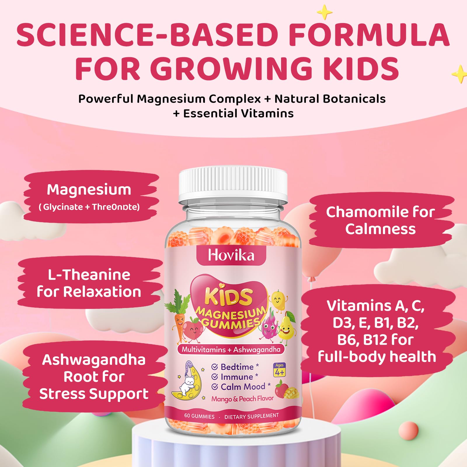 Center-filled peach and mango gummy close-up