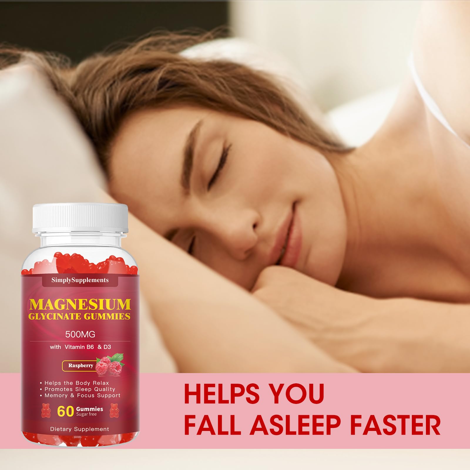 Nutrition facts label for magnesium glycinate gummies