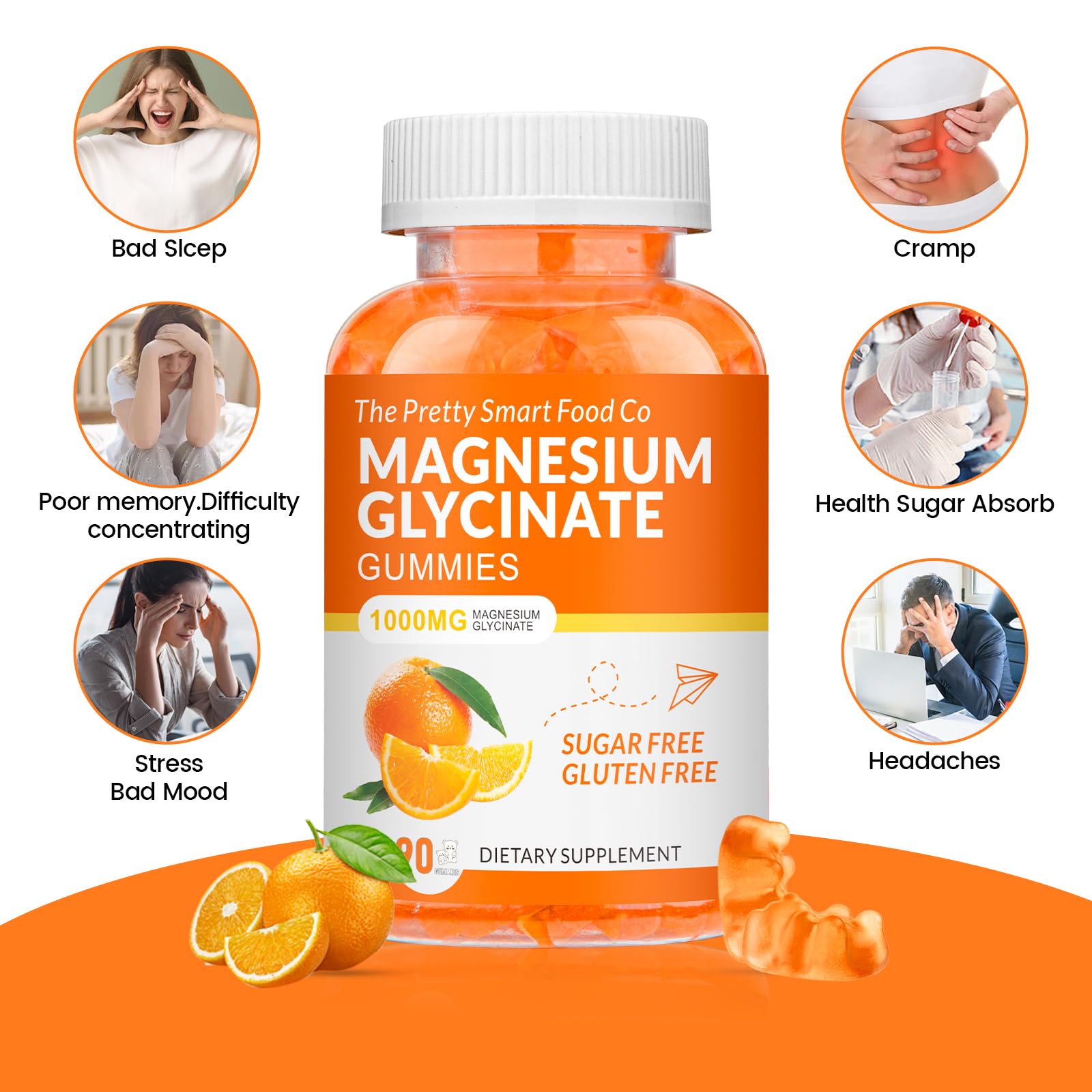 Gummies showing 1000mg magnesium per serving label