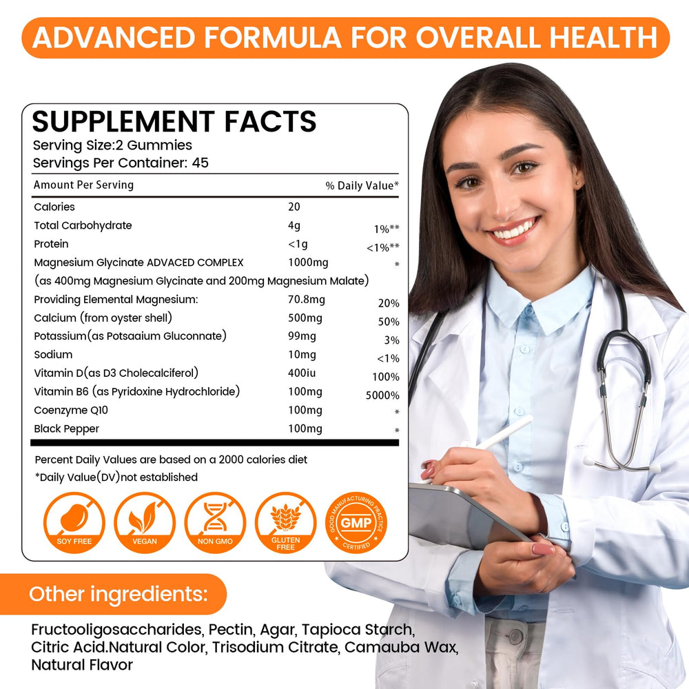 Vitamin D, B6 and CoQ10 symbols with gummies