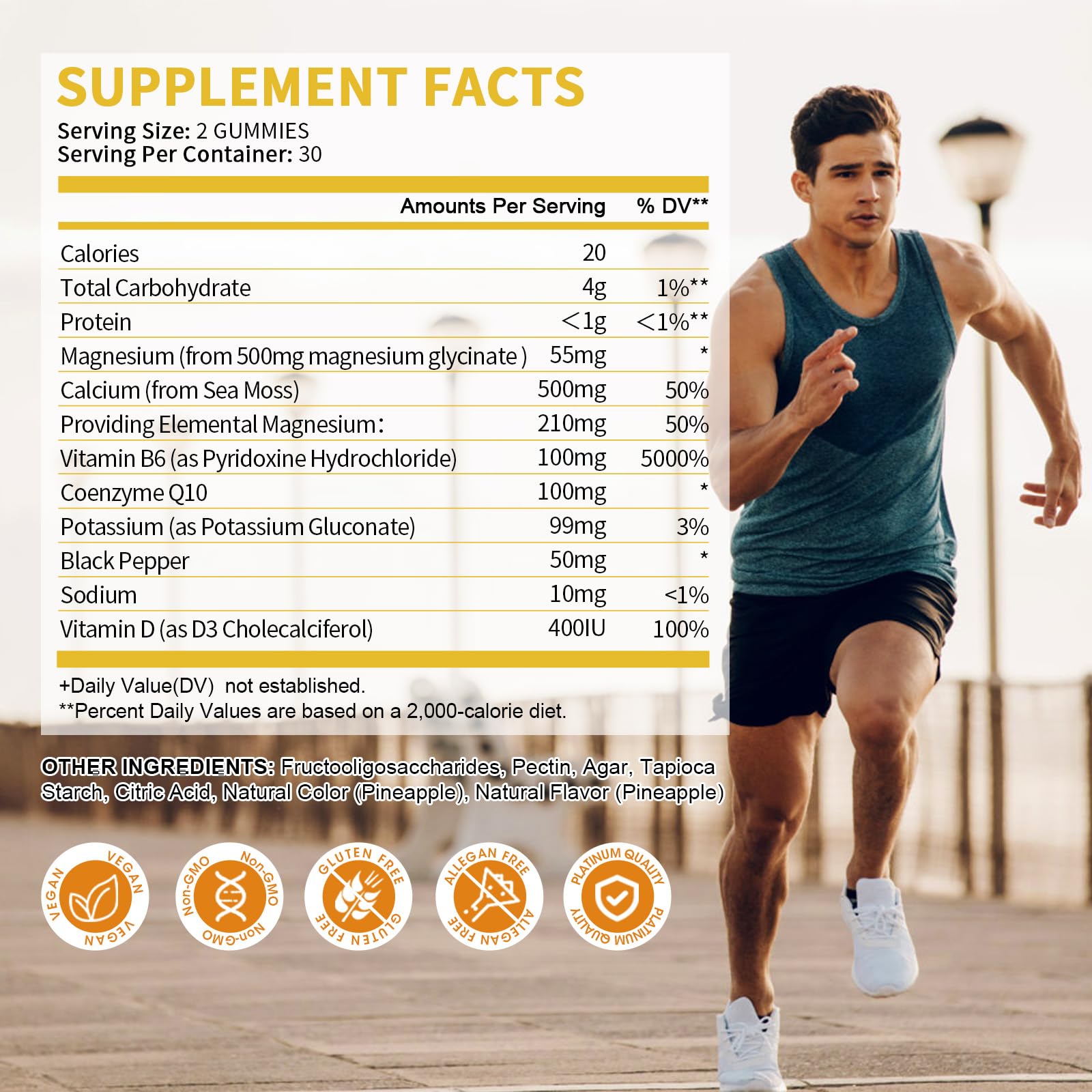 Packaging graphics showing 2-pack and pineapple flavor