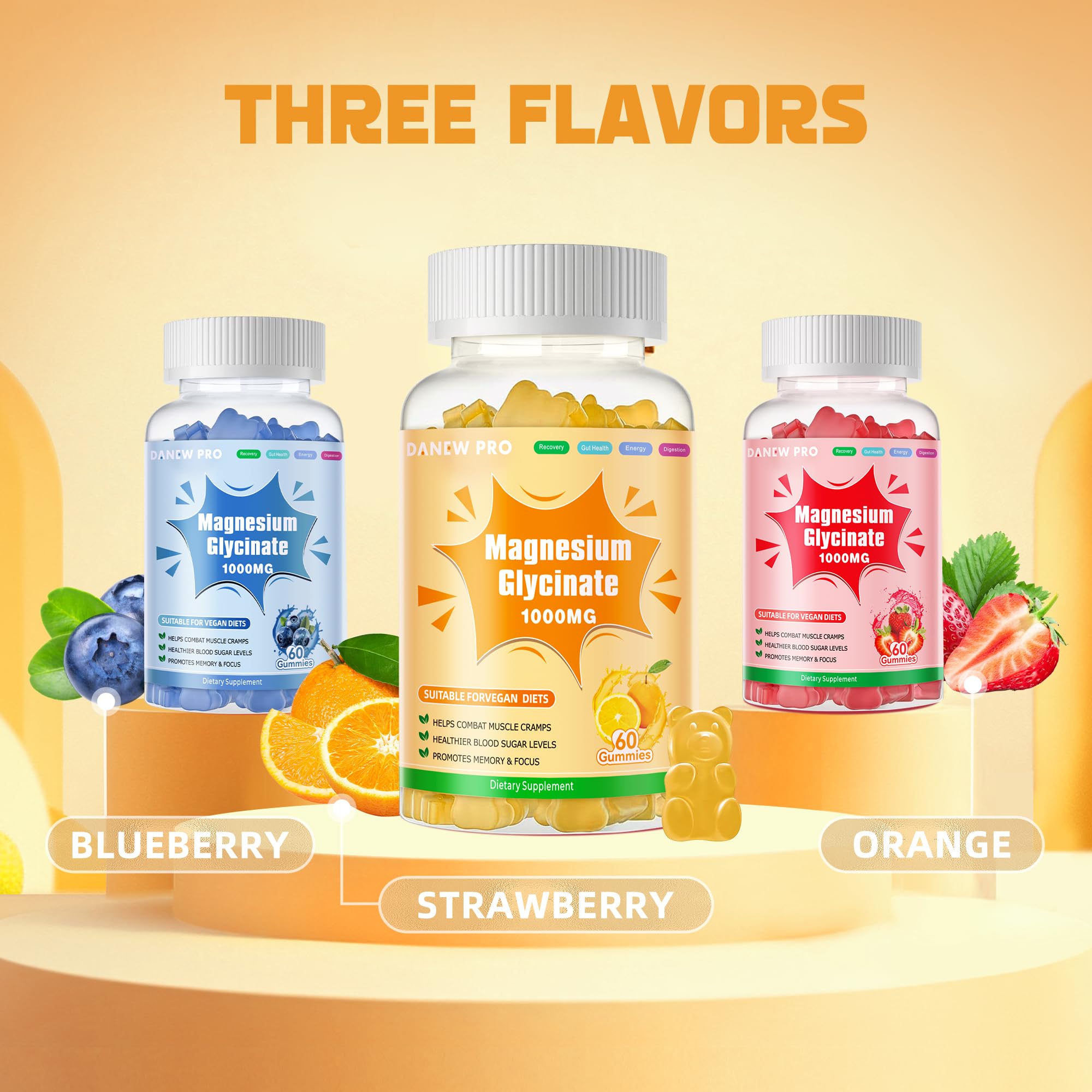 Brand packaging and branding for magnesium glycinate gummies