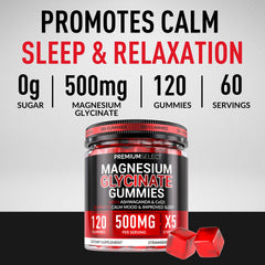 Serving size showing 2 gummies per day for daily magnesium intake