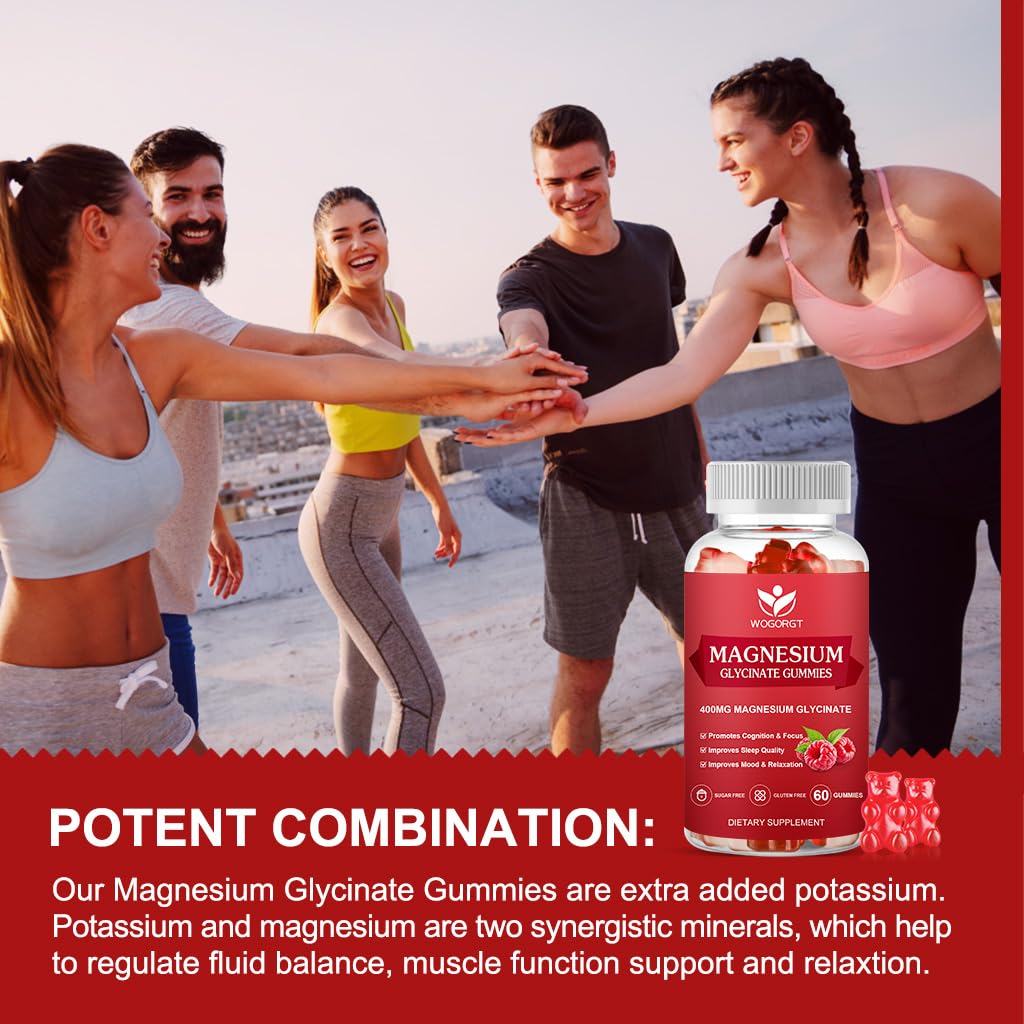 Sugar-free label on the magnesium glycinate gummies bottle