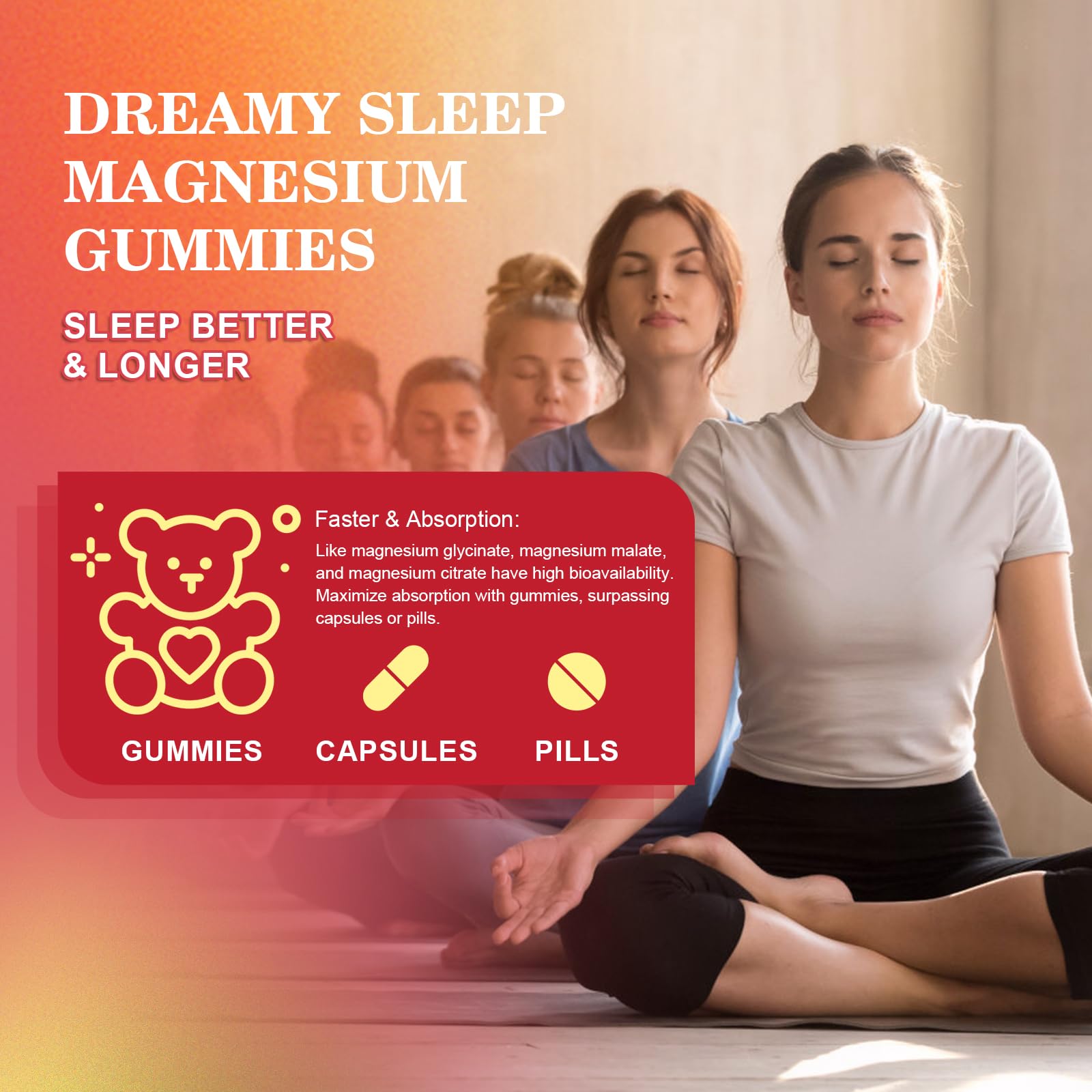 Gummy bottle label highlighting vegan, gluten-free, non-GMO