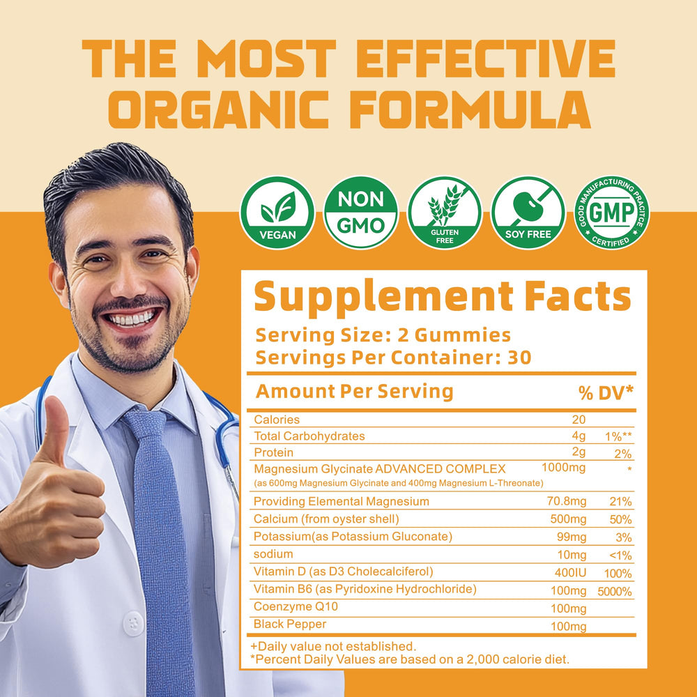 Supplement label highlighting Vitamin D, B6, and CoQ10