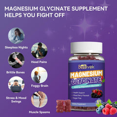 Vitamin D and B6 enriched magnesium glycinate gummies