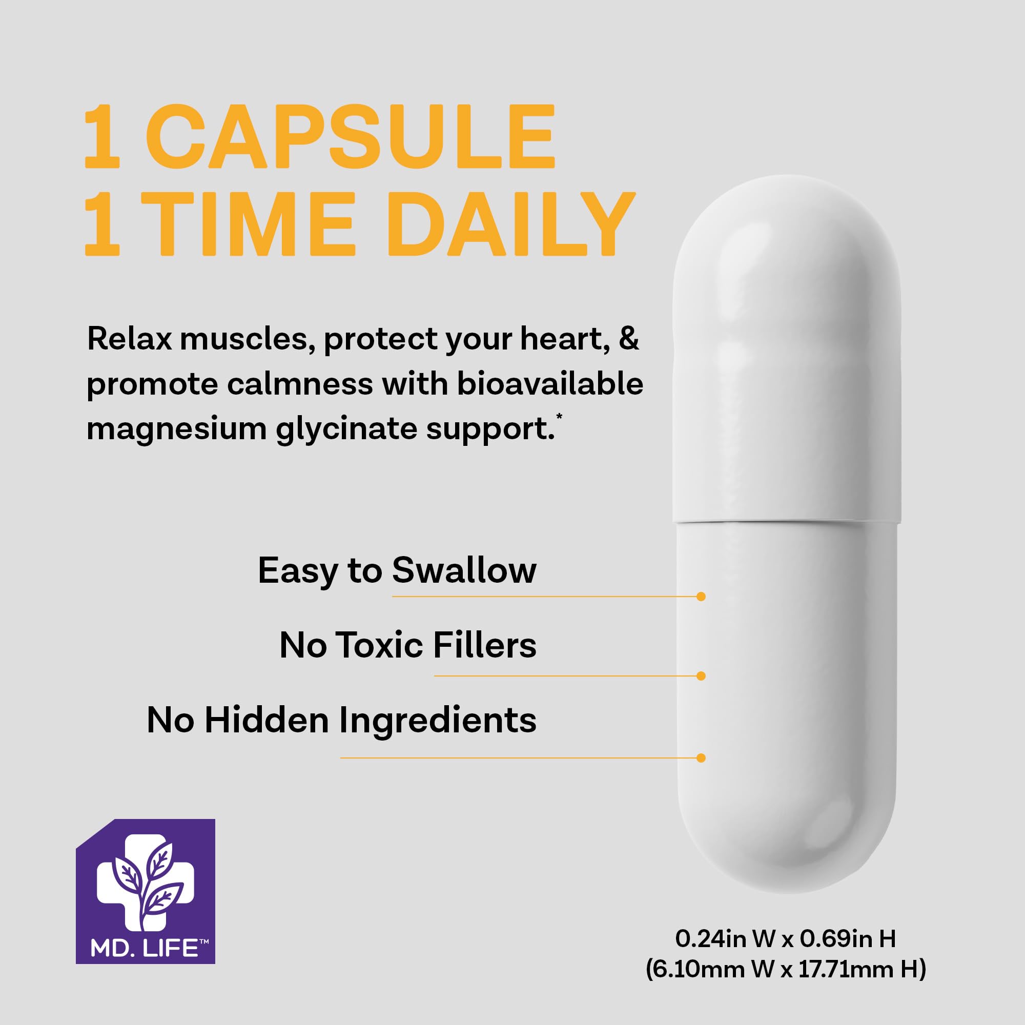 Magnesium glycinate for heart health