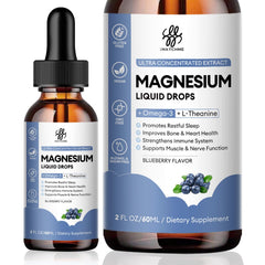 Magnesium Glycinate Liquid bottle with blueberry flavor (2 oz)