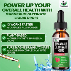 Plant-based magnesium glycinate liquid with 400mg per serving