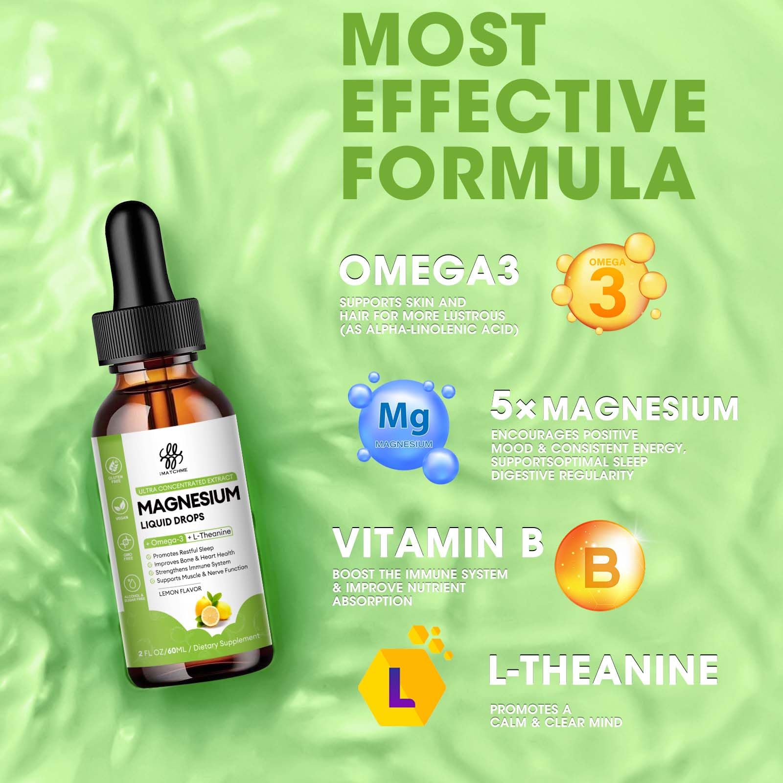 Ingredients: magnesium glycinate, oxide, taurate and citrate in lemon drops